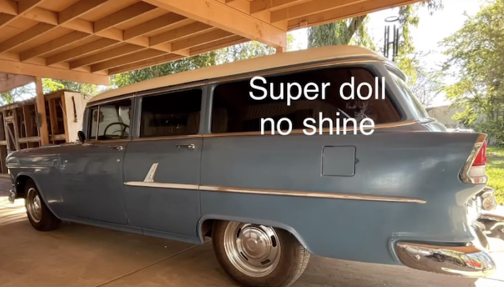 Classic car before detailing